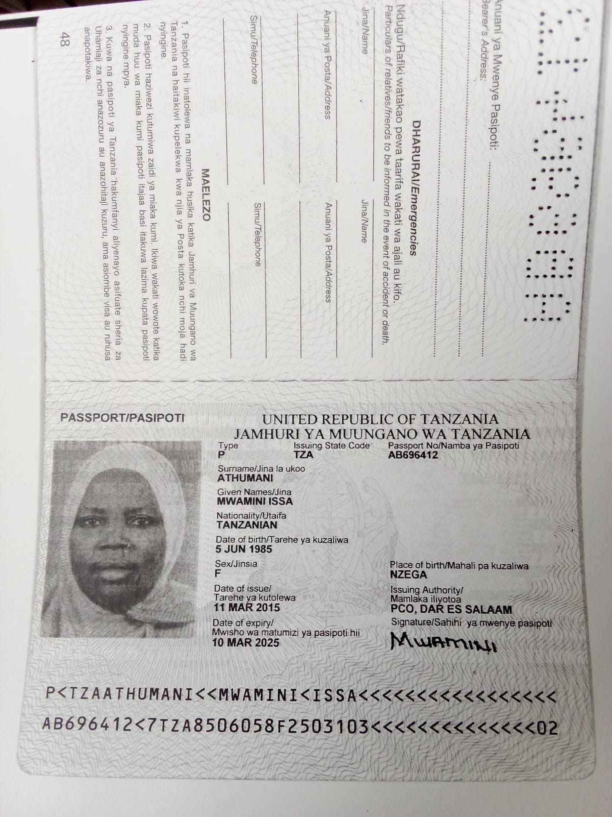 MWAMINI ISSA ATHUMANI